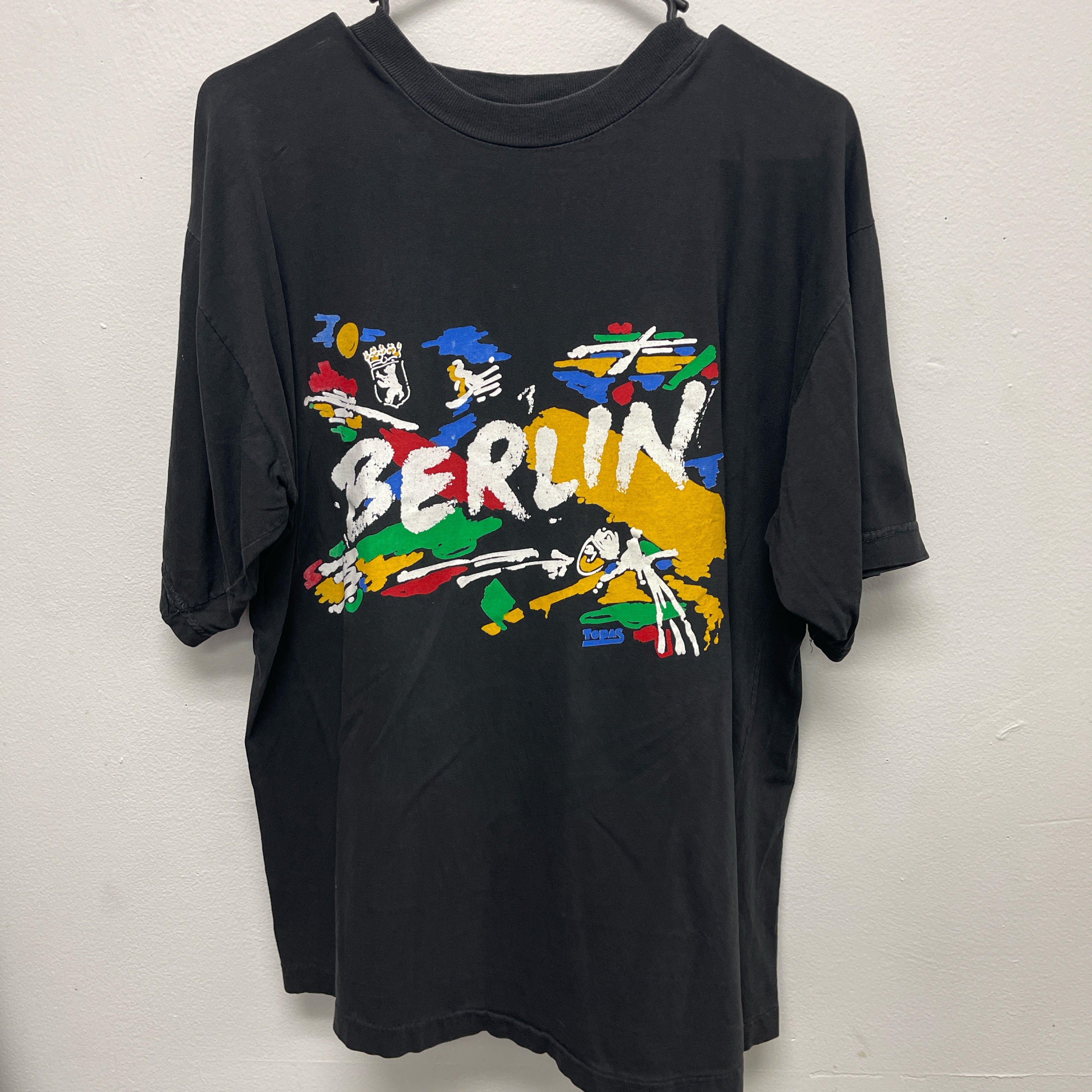 1989 Berlin single stitch black T-shirt #retro size XL